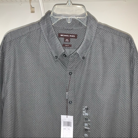 Michael Kors Slate Grey Long Sleeve Shirt XXL - Picture 2 of 7